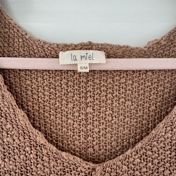 Cozy Champagne Knit Sweater Size Small/Medium - Picture 4 of 4